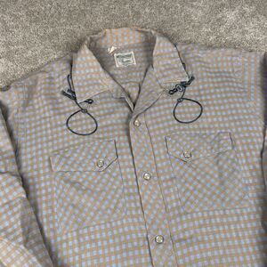 Westerner by Fleetline Vintage VTG 60s Pearl Snap Shirt Embroidered Lassos Large